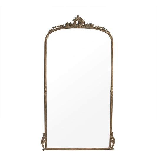 Godric Mirror by Zentique in antique gold and metal mirror. Made from metal mirror in a traditional style.