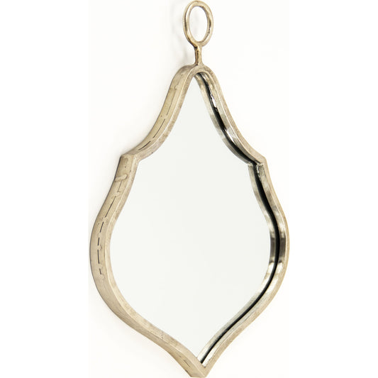 Abeille Mirror by Zentique in distressed silver and iron, mirror, mdf. Made from iron, mirror, mdf in a transitional style.
