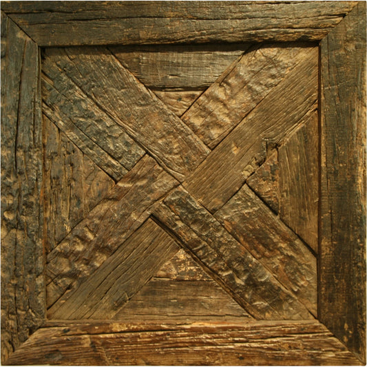Deer Valley Panel by Global Views in natural. Made from mdf, recycled wood in a rustic style.