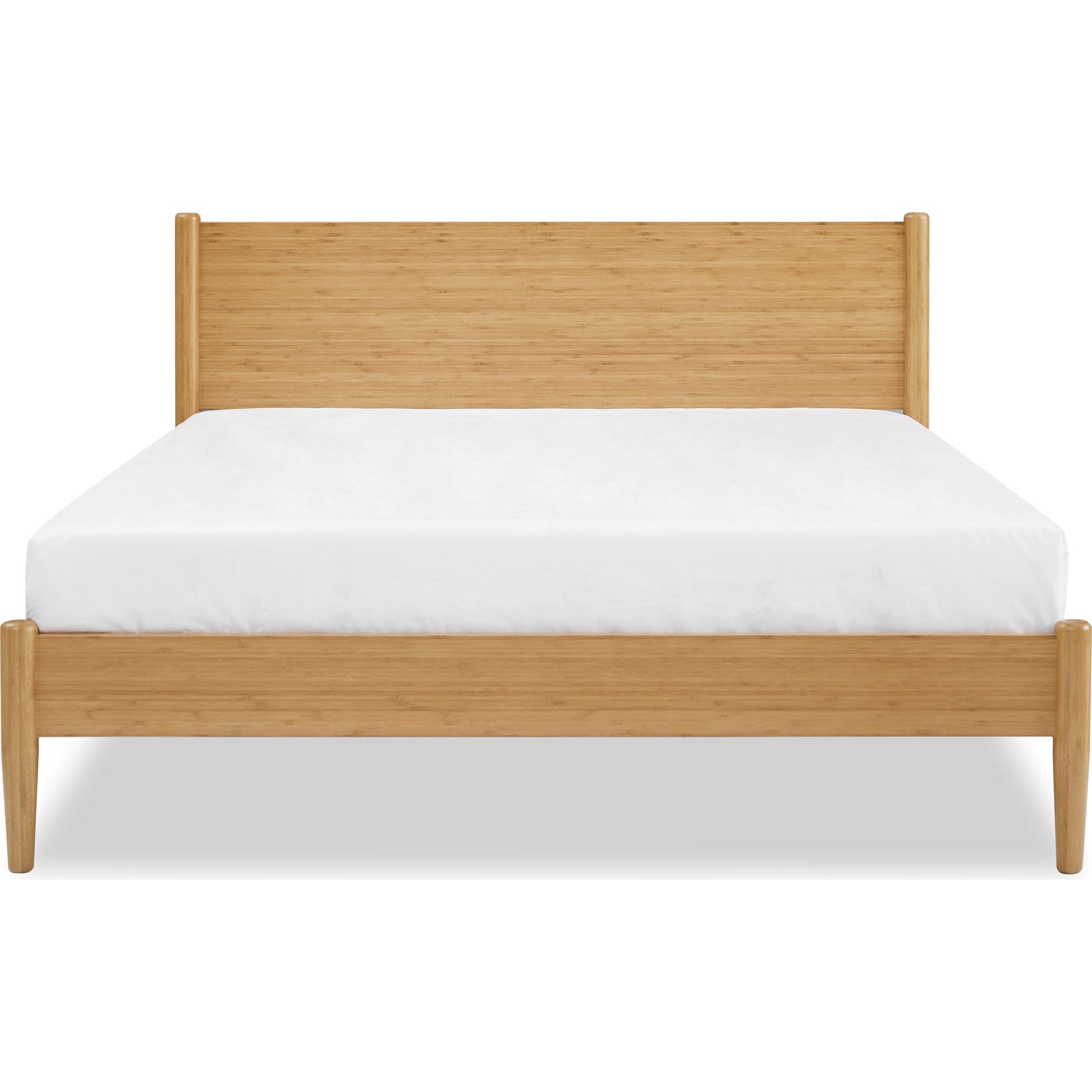 Ria Platform Bed by Greenington in caramelized. Made from solid moso bamboo in a modern style.