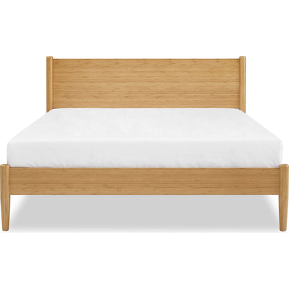 Ria Platform Bed by Greenington in caramelized. Made from solid moso bamboo in a modern style.