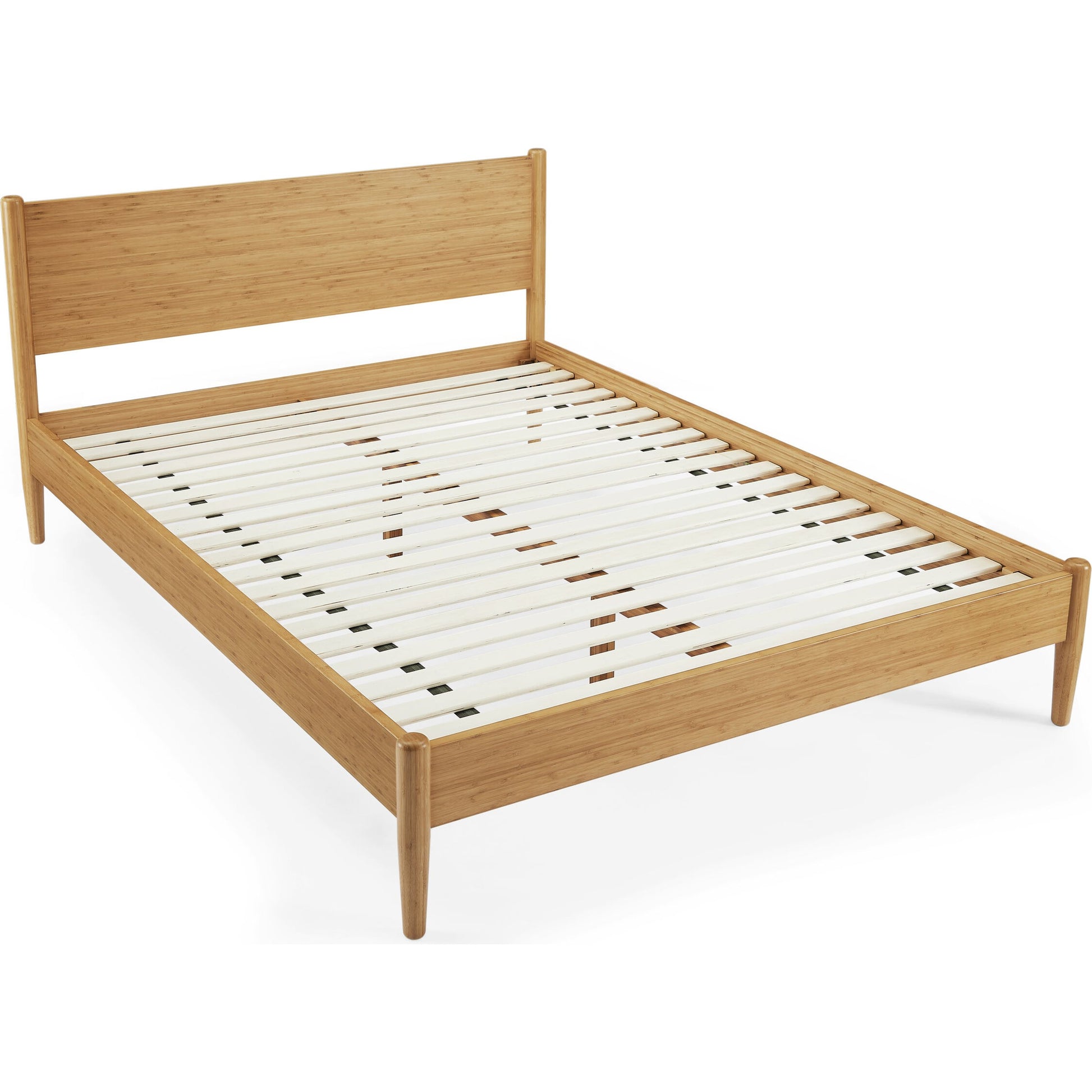 Ria Platform Bed by Greenington in caramelized. Made from solid moso bamboo in a modern style.
