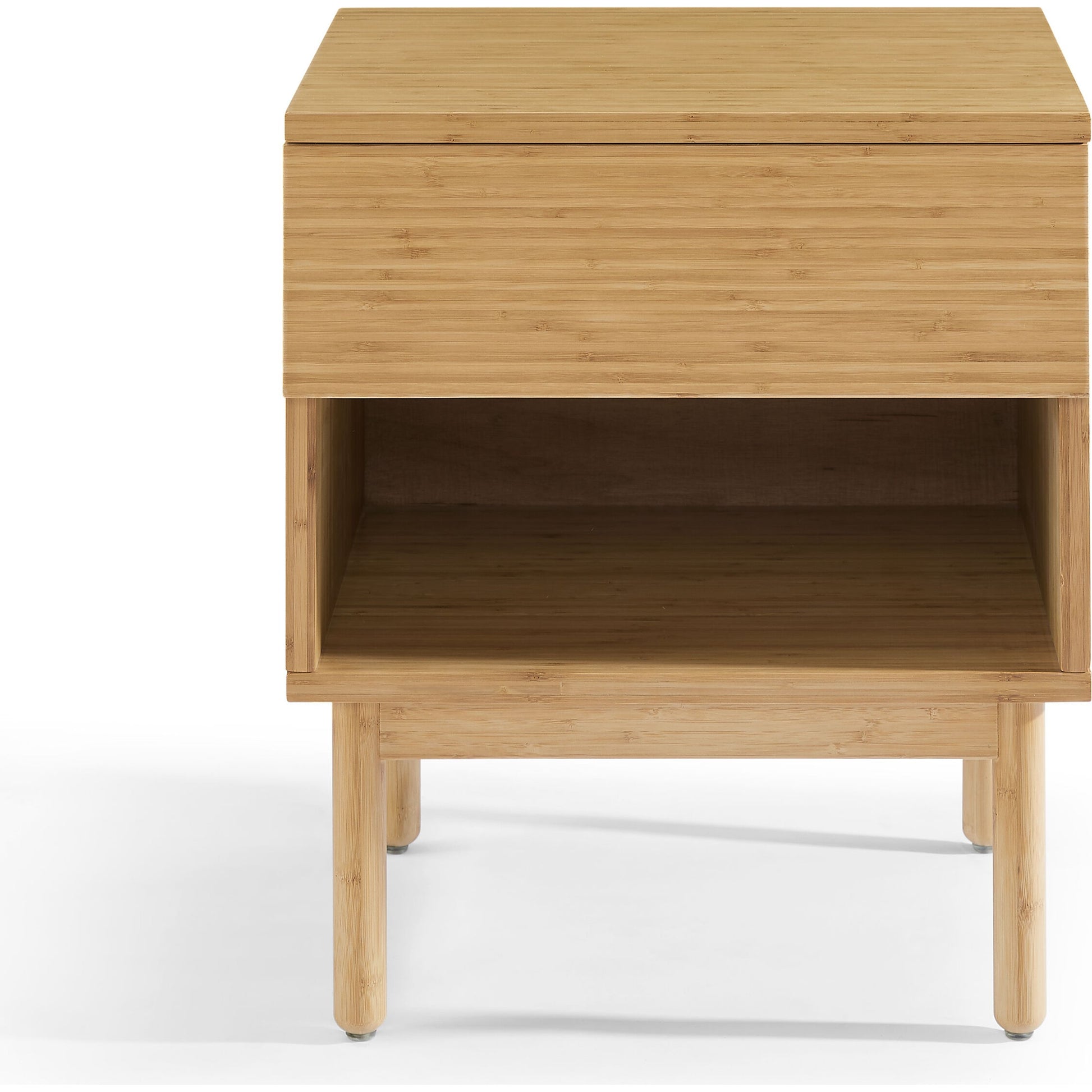 Ria Nightstand by Greenington in caramelized. Made from moso bamboo in a modern style.