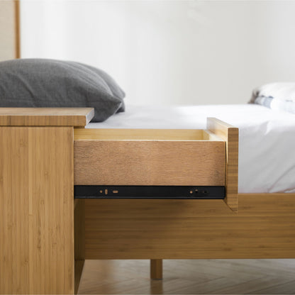 Ria Nightstand by Greenington in caramelized. Made from moso bamboo in a modern style.