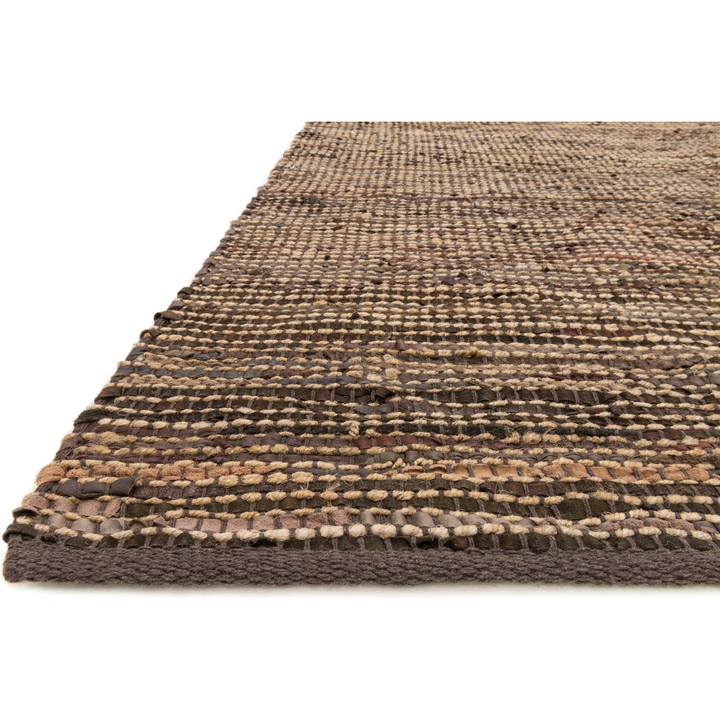 004 53369-22455,53369-22456,53369-22457,53369-22458,53369-22459 | Closeup | Edge ED-01 Rug by Loloi. Made from 50% jute, 50% leather hemp in a modern style.