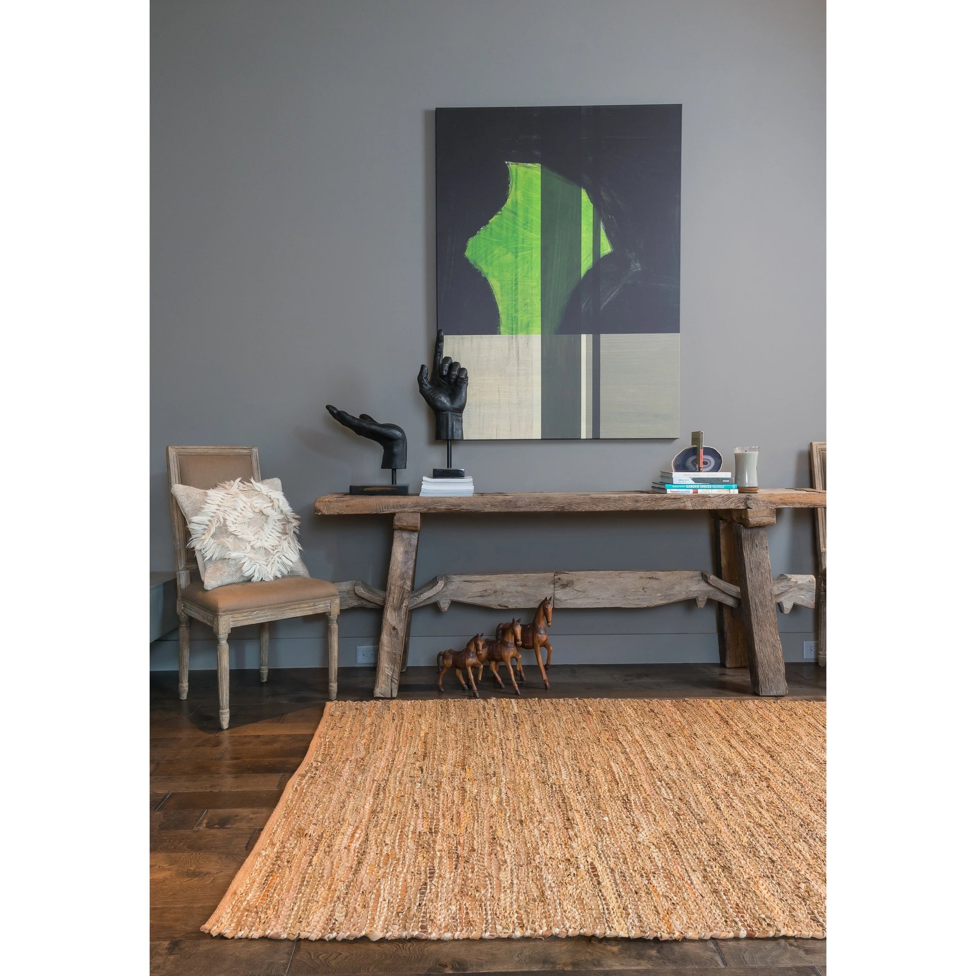 Edge ED-01 Rug by Loloi. Made from 50% jute, 50% leather hemp in a modern style.