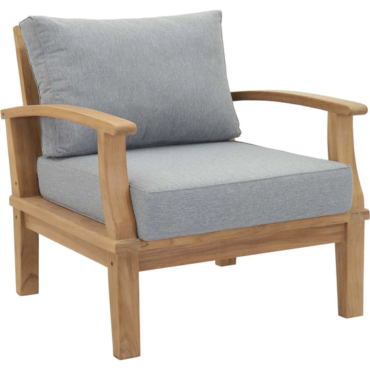 Andover Teak Armchair by Evans & Londeen. Made from teak wood, cushion density is 24kg, m3 in a modern style.