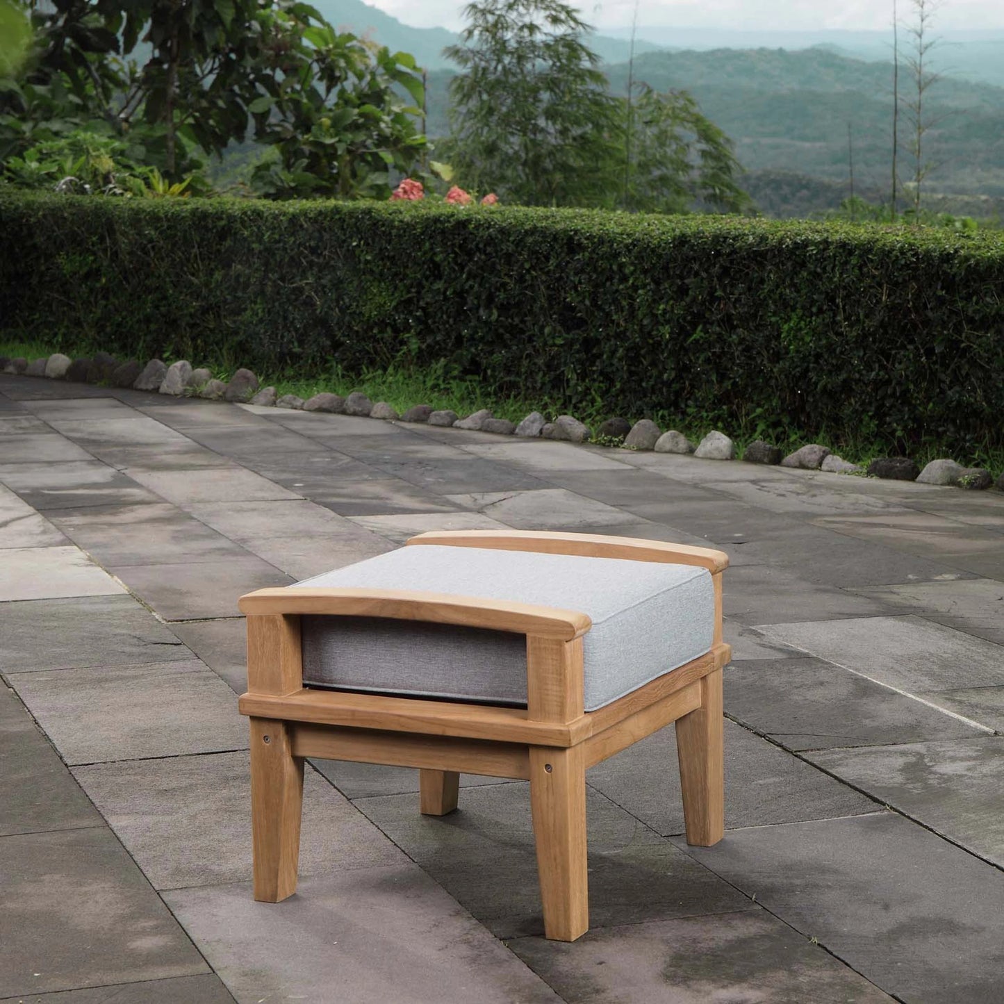014 SI-1924699 | Lifestyle | Andover Teak Ottoman by Evans & Londeen. Made from unique in a modern style.