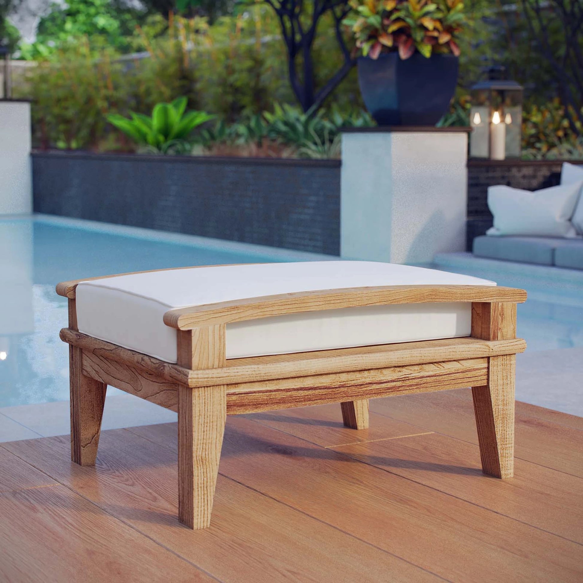 Andover Teak Ottoman by Evans & Londeen. Made from unique in a modern style.