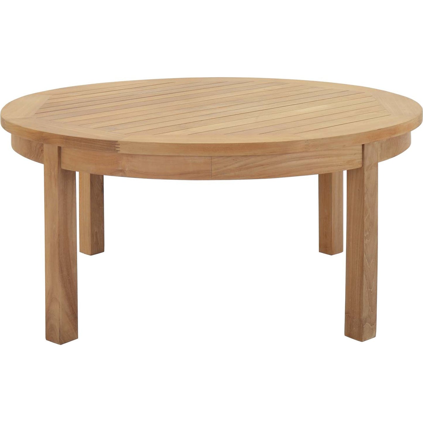 001 S-293774 | Additional Silo | Andover Teak Round Coffee Table by Evans & Londeen in natural. Made from teak wood, cushion density is 24kg, m3 in a modern style.