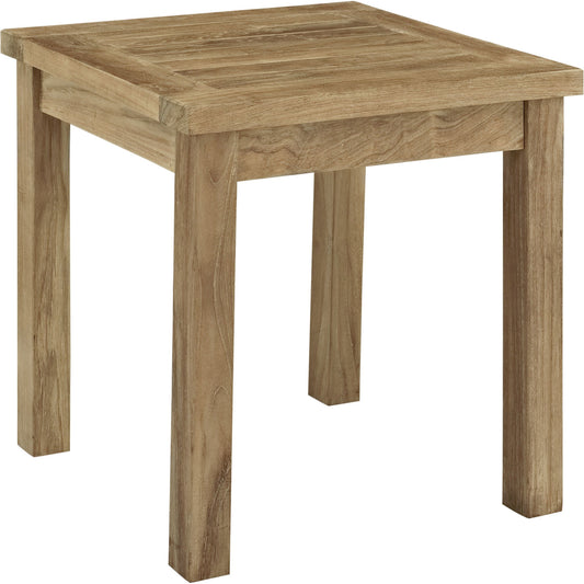 Andover Teak Side Table by Evans & Londeen in natural. Made from teak wood, cushion density is 24kg, m3 in a modern style.