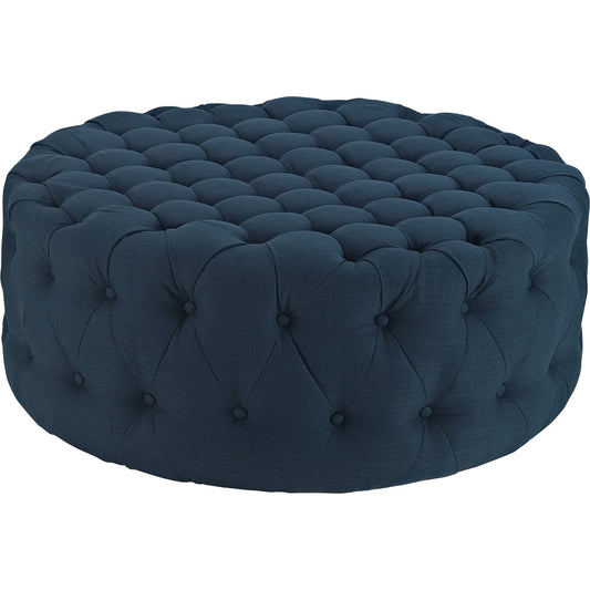 Nevaeh Ottoman by Evans & Londeen. Made from plywood, foam, fabric, yuhua fabric, seat cushion: 22kg, m3 density foam, back cushion:18kg, m3 density foam. 5pcs black plastic legs, solid wood in a modern style.