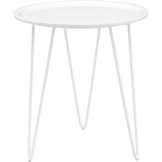 Paddock Side Table by Evans & Londeen. Made from 10mmt matte painted mdf top, powder coated steel legs with 4pcs pe foot pad. kd construction in a modern style.