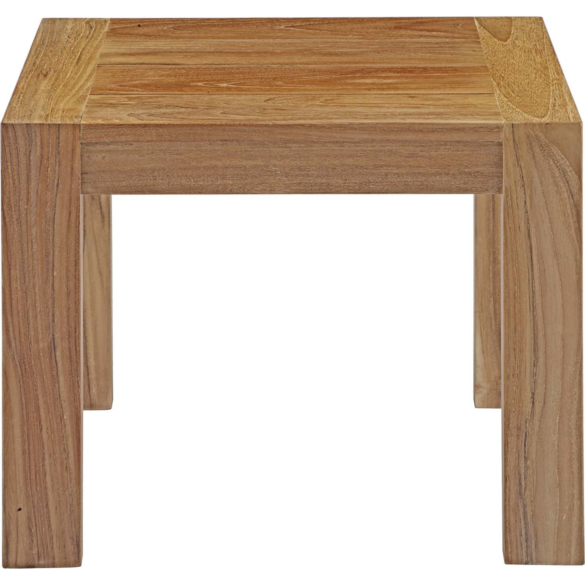 Natalia Wood Side Table by Evans & Londeen in natural. Made from teak solid wood kd structure in a modern style.