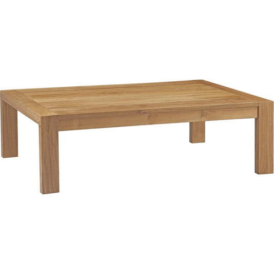 Natalia Wood Coffee Table by Evans & Londeen in natural. Made from teak solid wood in a modern style.