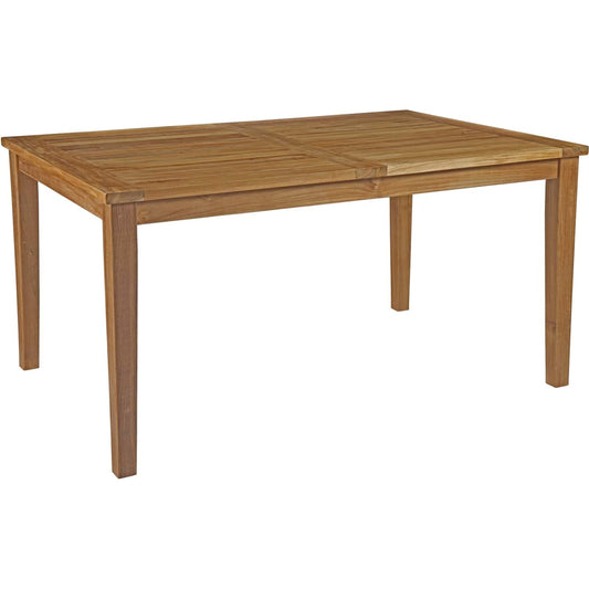 Andover 72" Teak Dining Table by Evans & Londeen in natural. Made from unique in a transitional style.