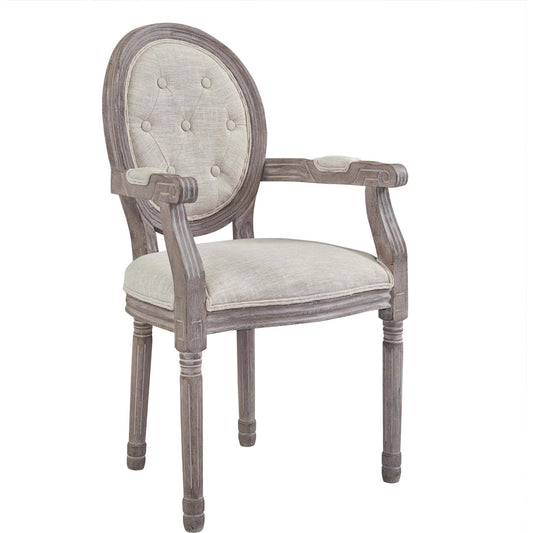 001 SI-1926183 | Additional Silo | Addison Dining Armchair (Set of 2) by Evans & Londeen in beige. Made from rubber wood, seat cushion:62lbs, m3 density foam, fabric 100% polyester, armrest:53lbs, material supplier:yh in a transitional style.