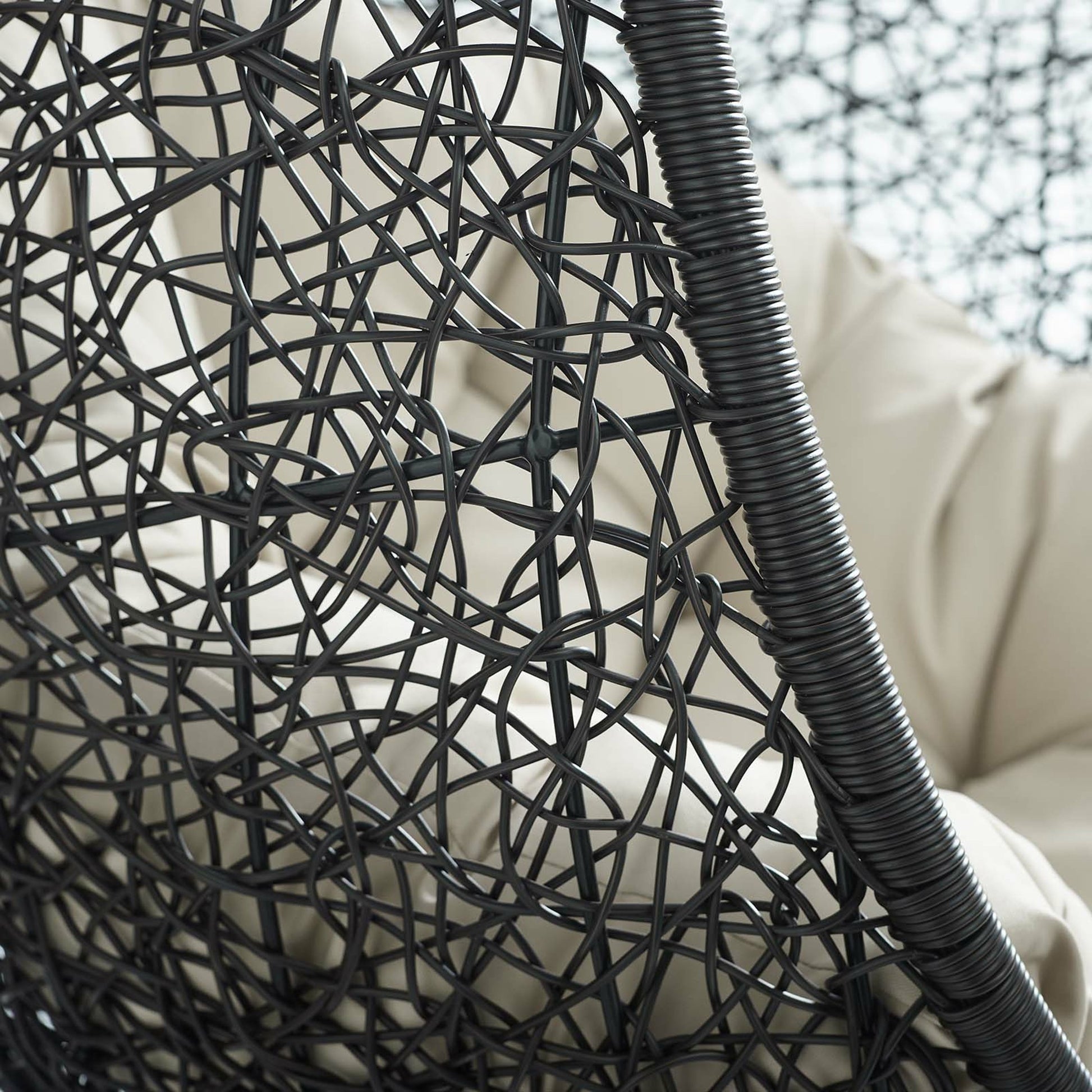 Lucas Sunbrella® Swing Lounge Chair Without Stand by Evans & Londeen. Made from powder coated steel frame in a coastal style.