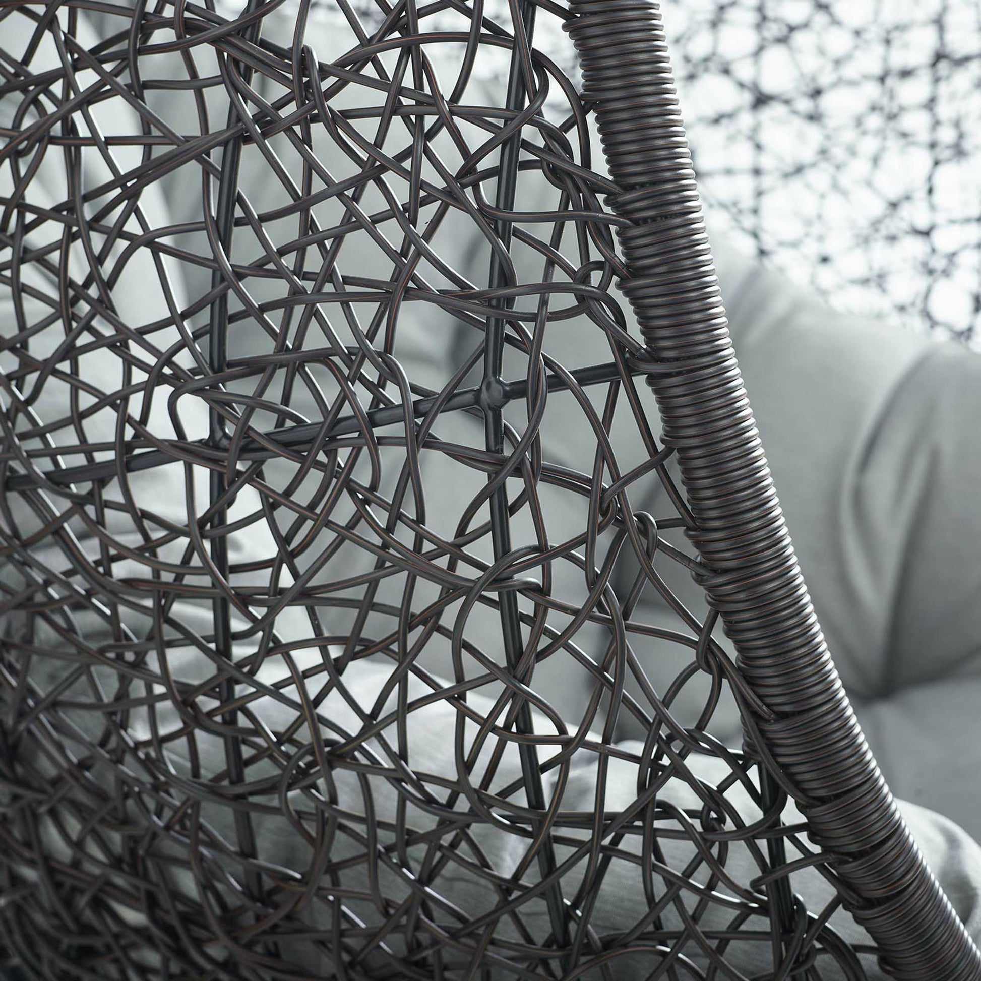 Lucas Sunbrella® Swing Lounge Chair Without Stand by Evans & Londeen. Made from powder coated steel frame in a coastal style.