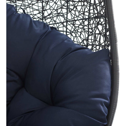 Lucas Sunbrella® Swing Lounge Chair Without Stand by Evans & Londeen. Made from powder coated steel frame in a coastal style.