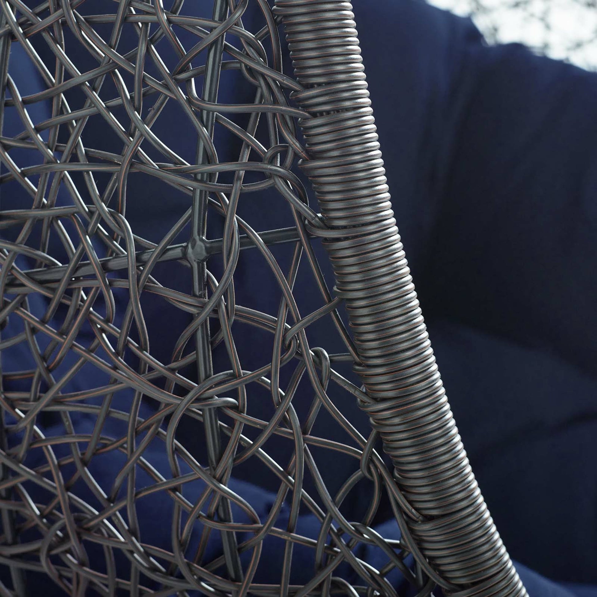 Lucas Sunbrella® Swing Lounge Chair Without Stand by Evans & Londeen. Made from powder coated steel frame in a coastal style.