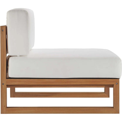 Natalia 3-Piece Teak Wood Sectional Sofa Set by Evans & Londeen in natural white. Made from unique in a modern style.