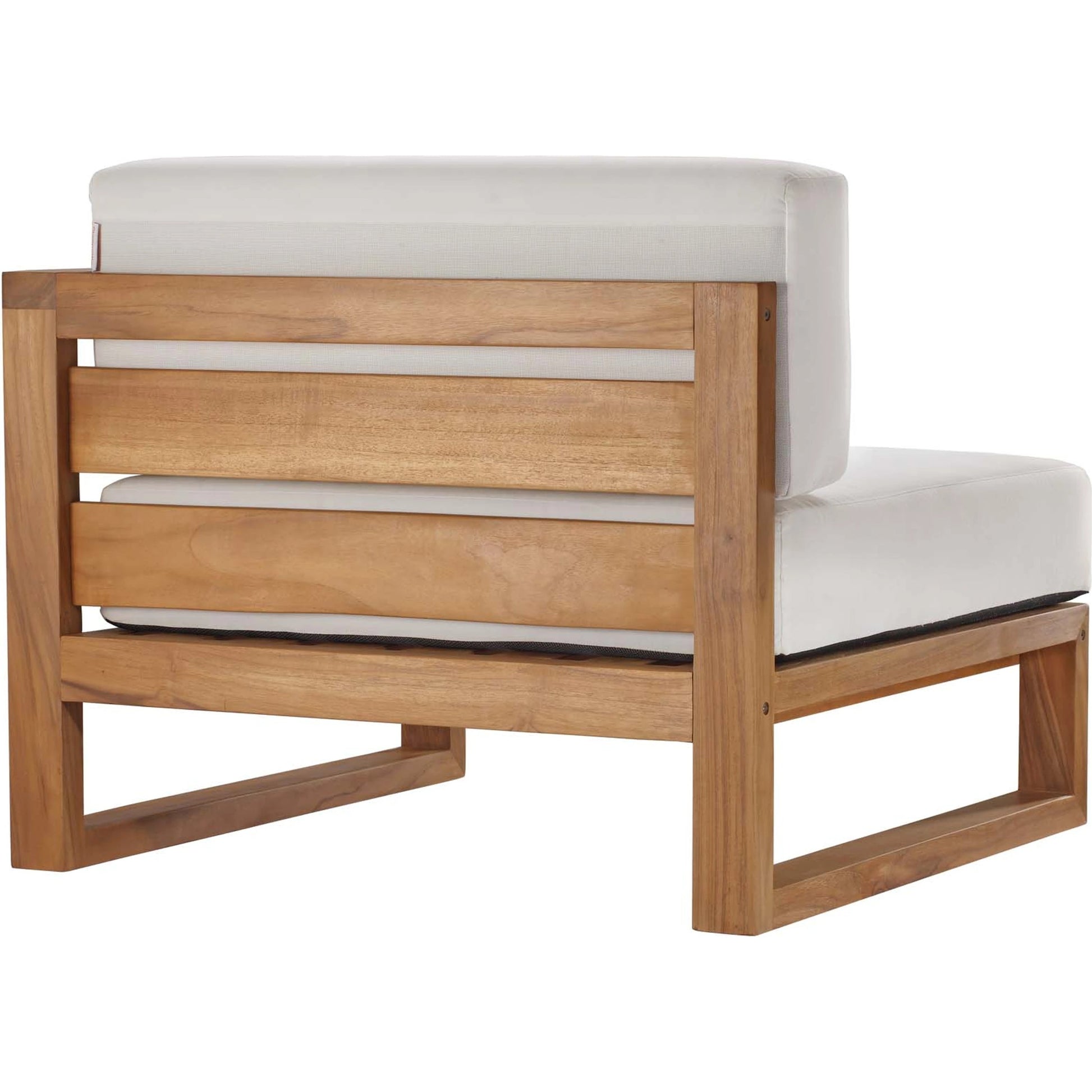 Natalia 2-Piece Teak Wood Sectional Sofa Loveseat by Evans & Londeen in natural white. Made from unique in a modern style.