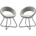 Houston Dining Chair (Set of 2) by Evans & Londeen. Made from metal painting frame for back, seat board: 15mmt plywood board, foam density 20kg, m3, 100% polyester, legs is of dia 16*1.2mm tube in a modern style.