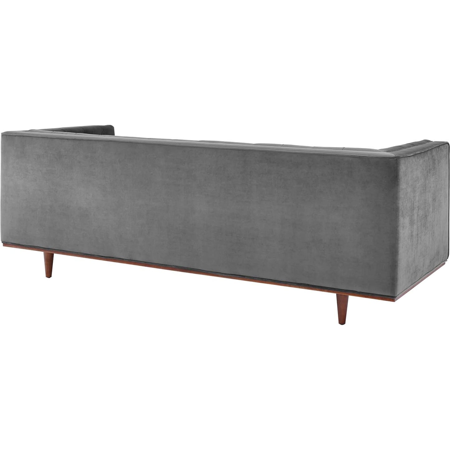 007 SI-1928146 | Additional Silo | Carbon Sofa by Evans & Londeen in gray. Made from 2int foam density 62lbs, m3, 2.5int foam density 67lbs, 1int foam density 40lbs, silk cotton, non-woven fabric cover, rubber wood legs, wood frame, legs is with walnut #12