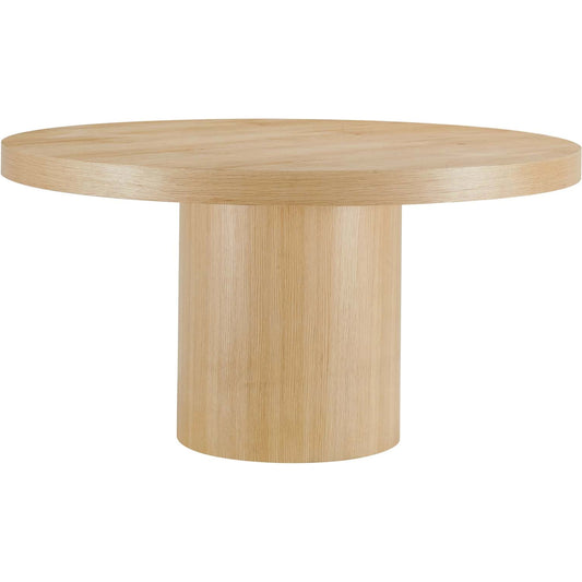 Wadena 60" Round Dining Table by Evans & Londeen. Made from dia 60" round dining table top, p2 mdf panel, base bottom with 4pcs felt mat in a modern style.