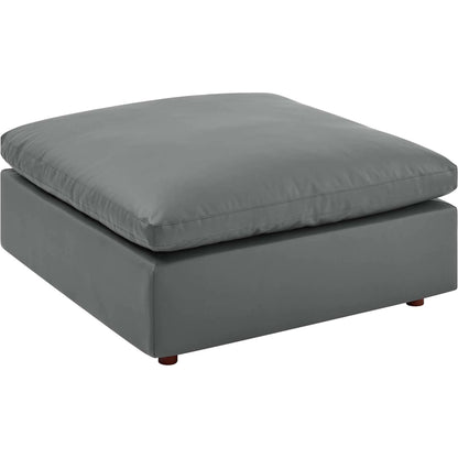 Wheatland Down Filled Overstuffed Vegan 4-Piece Sectional Sofa by Evans & Londeen in tan. Made from solid wood, plastic foot pad, spring pocket, m3 density foam, seat cushion: doll cotton 50%, down feather 50% in a modern style.