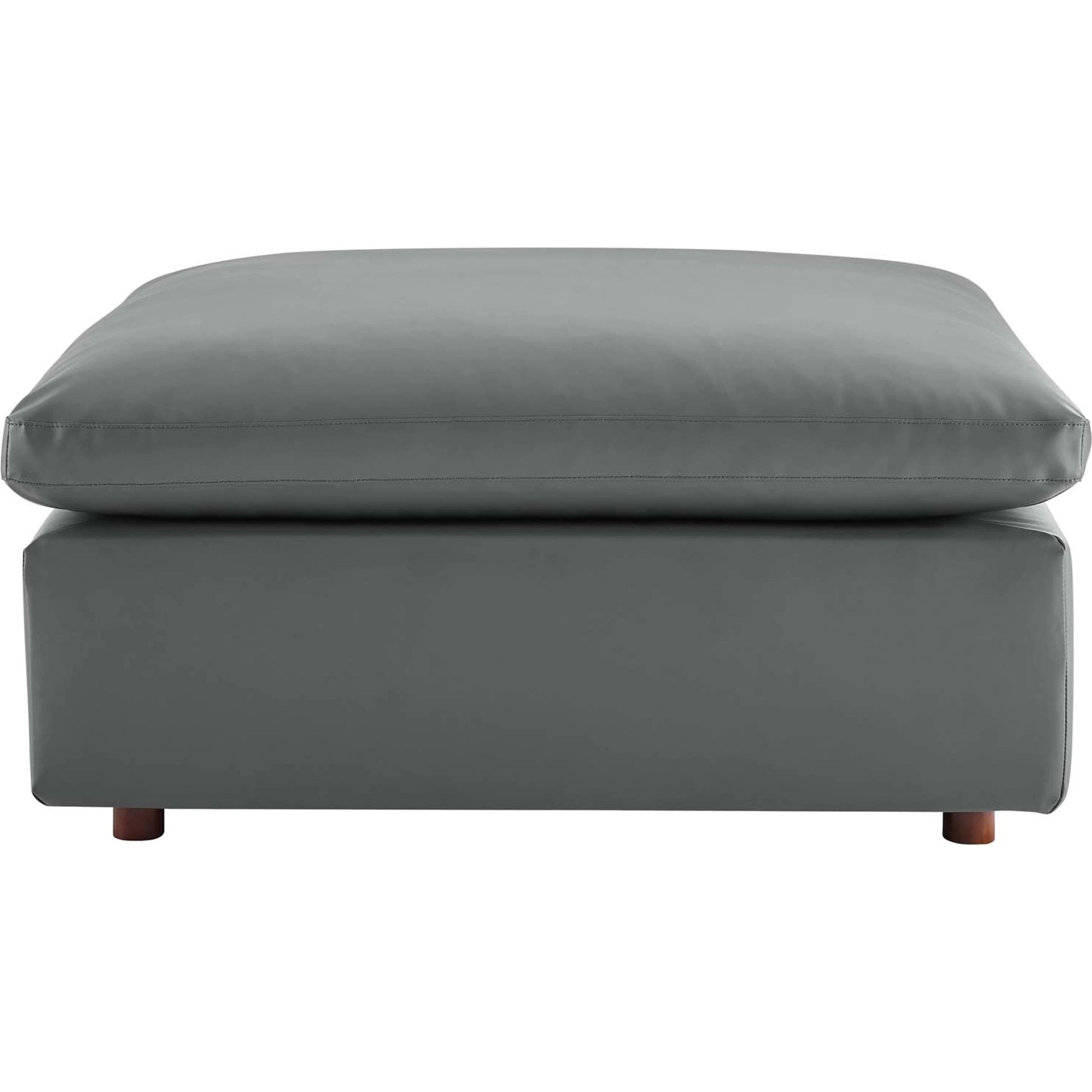 Wheatland Down Filled Overstuffed Vegan 4-Piece Sectional Sofa by Evans & Londeen in tan. Made from solid wood, plastic foot pad, spring pocket, m3 density foam, seat cushion: doll cotton 50%, down feather 50% in a modern style.