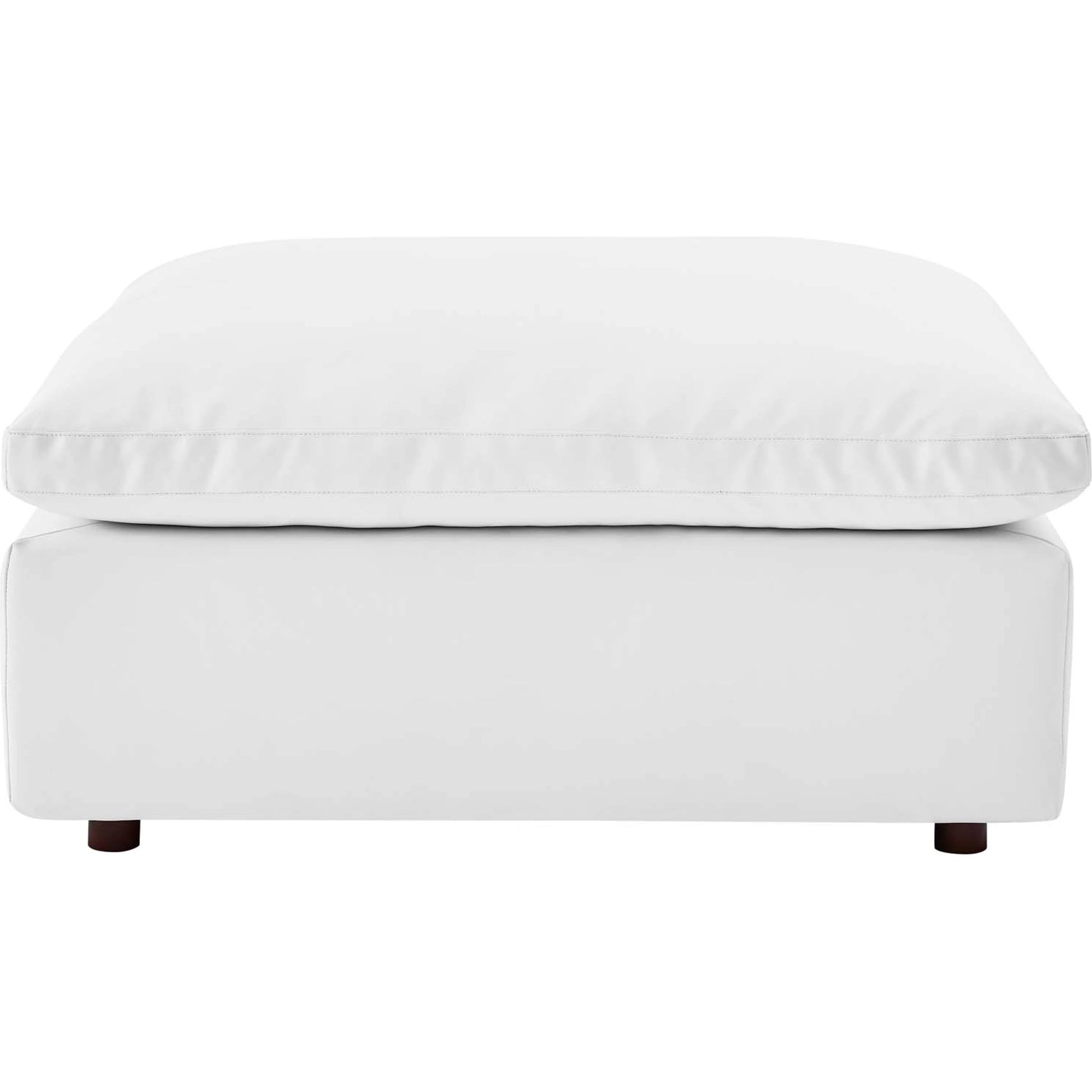 Wheatland Down Filled Overstuffed Vegan 4-Piece Sectional Sofa by Evans & Londeen in tan. Made from solid wood, plastic foot pad, spring pocket, m3 density foam, seat cushion: doll cotton 50%, down feather 50% in a modern style.