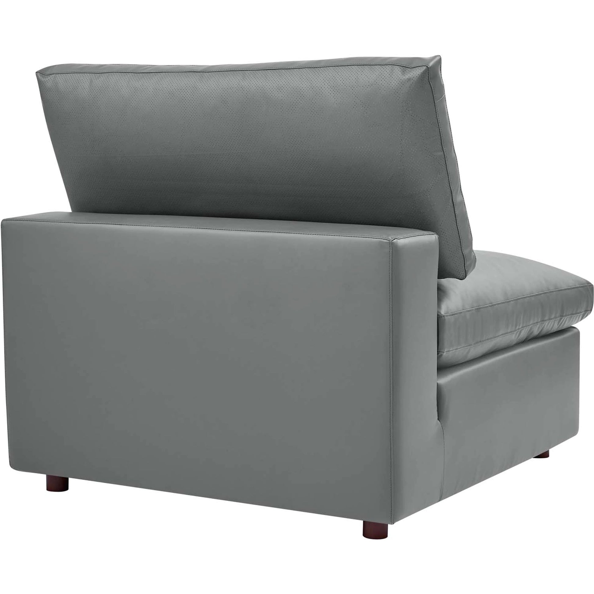 Wheatland Down Filled Overstuffed Vegan 6-Piece Sectional Sofa by Evans & Londeen in tan. Made from solid wood, plastic foot pad, spring pocket, m3 density foam, seat cushion: doll cotton 50%, down feather 50% in a modern style.