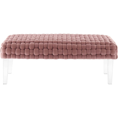 Skagway Woven Ottoman by Evans & Londeen. Made from plywood, seat: top foam density 38kg, m3 with thickness 20mm, 100% polyester, white foot pad at the bottom, solid wood in a modern style.