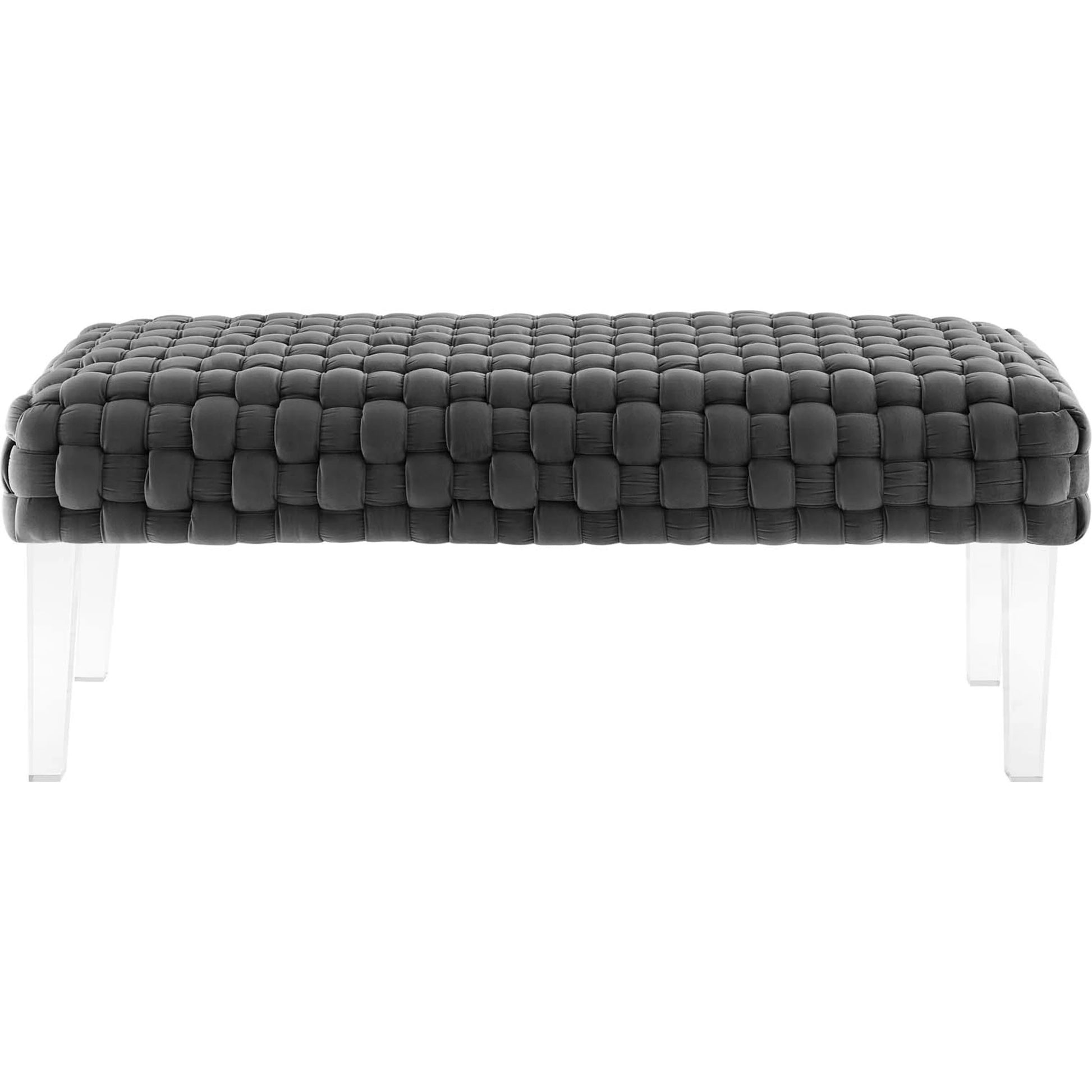 Skagway Woven Ottoman by Evans & Londeen. Made from plywood, seat: top foam density 38kg, m3 with thickness 20mm, 100% polyester, white foot pad at the bottom, solid wood in a modern style.