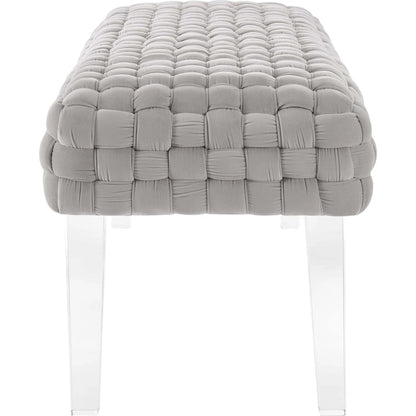 Skagway Woven Ottoman by Evans & Londeen. Made from plywood, seat: top foam density 38kg, m3 with thickness 20mm, 100% polyester, white foot pad at the bottom, solid wood in a modern style.