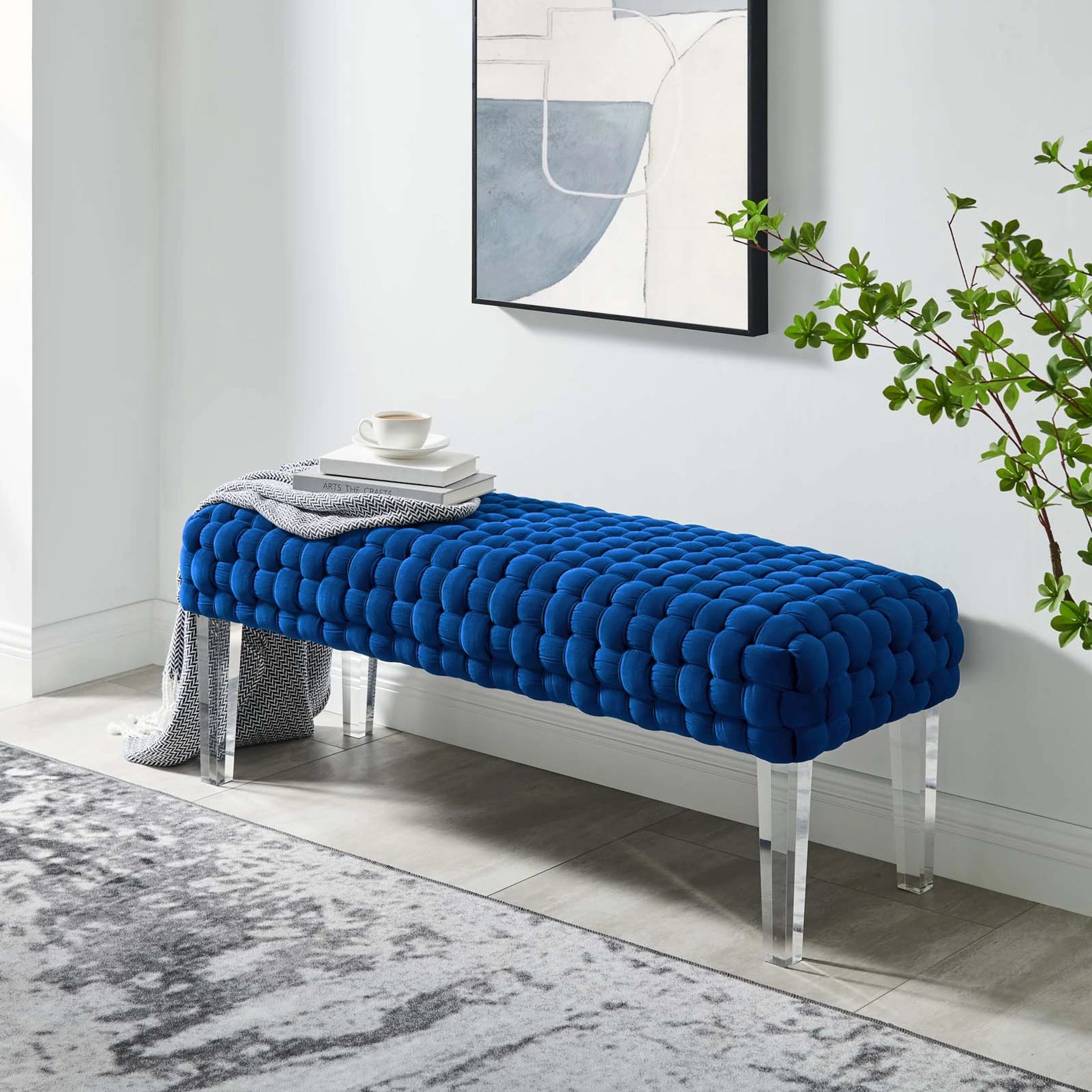 Skagway Woven Ottoman by Evans & Londeen. Made from plywood, seat: top foam density 38kg, m3 with thickness 20mm, 100% polyester, white foot pad at the bottom, solid wood in a modern style.