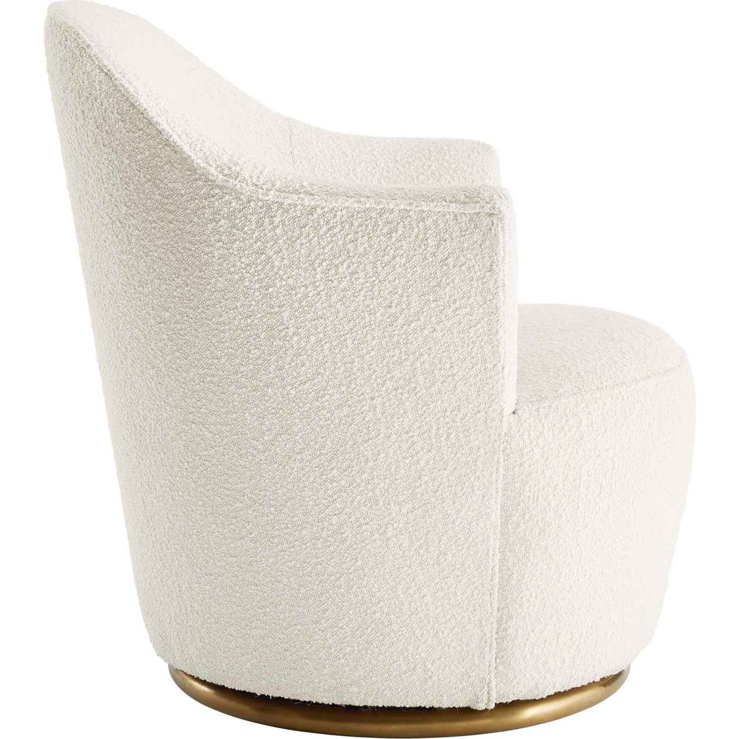 002 SI-1929065 | Additional Silo | Cherokee Boucle Swivel Chair by Evans & Londeen in white. Made from seat cushion: 13mmt foam (28kgs, spring pocket, no-sag spring, back:elastic bandage, 2 layer foam of 3mmt, 2mmt with density (28kgs, plywood, stainless s
