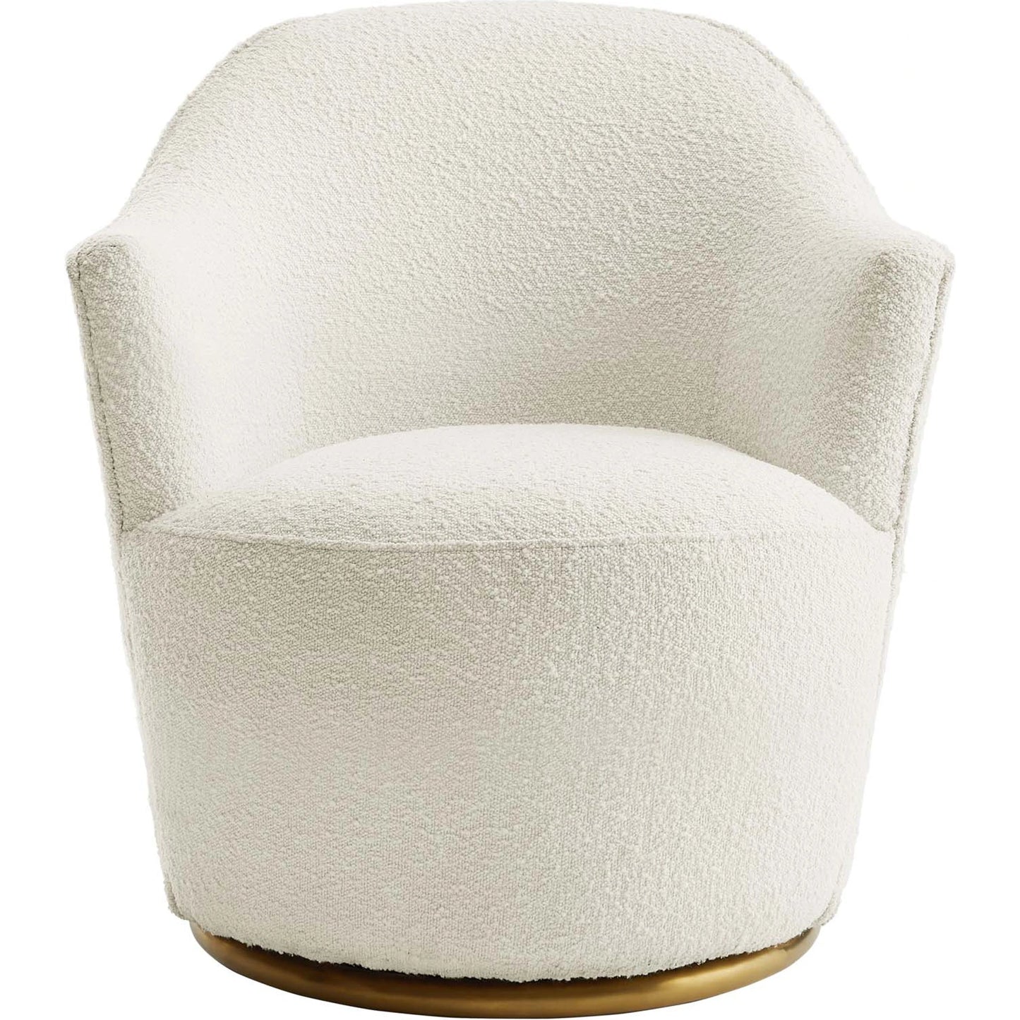 004 SI-1929065 | Additional Silo | Cherokee Boucle Swivel Chair by Evans & Londeen in white. Made from seat cushion: 13mmt foam (28kgs, spring pocket, no-sag spring, back:elastic bandage, 2 layer foam of 3mmt, 2mmt with density (28kgs, plywood, stainless s