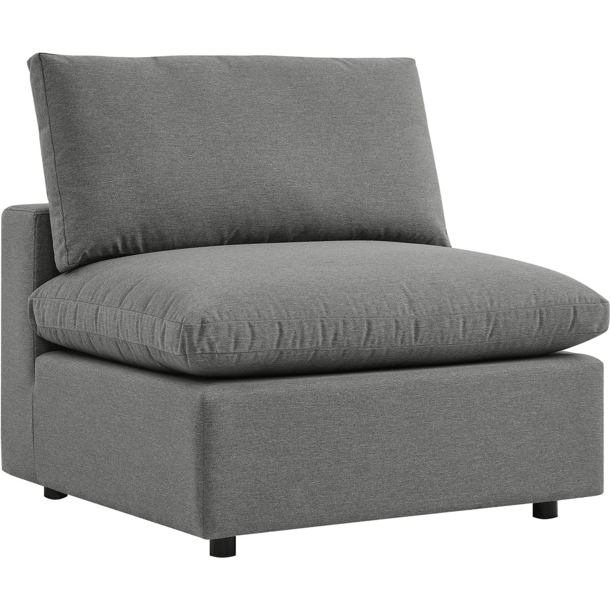 Wheatland 5-Piece Sectional Sofa by Evans & Londeen in charcoal. Made from seat cushion: foam density 34kg, m3, spray bonded cotton, non-woven fabric cover, doll cotton, aluminium frame, aluminum tube in a modern style.