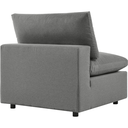 Wheatland 5-Piece Sectional Sofa by Evans & Londeen in charcoal. Made from seat cushion: foam density 34kg, m3, spray bonded cotton, non-woven fabric cover, doll cotton, aluminium frame, aluminum tube in a modern style.
