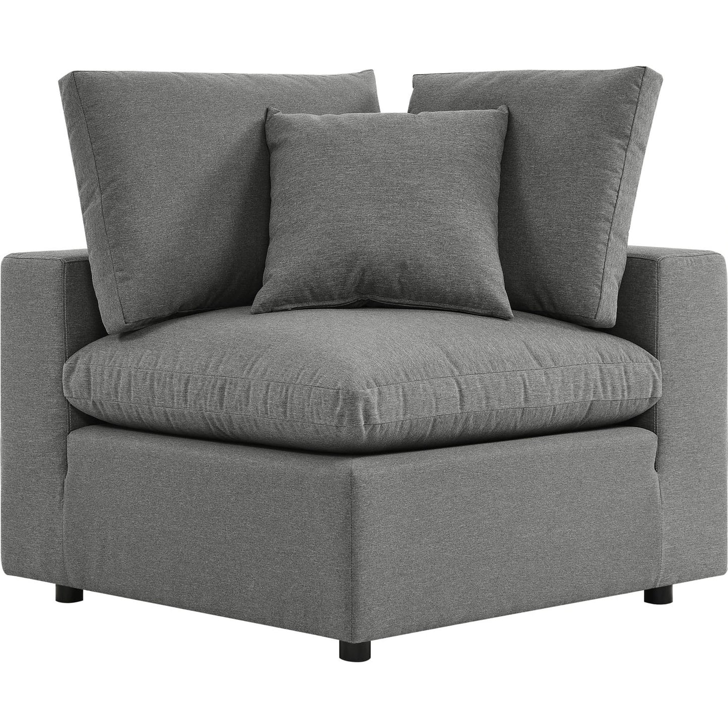 007 SI-1929536 | Additional Silo | Wheatland 5-Piece Sectional Sofa by Evans & Londeen in charcoal. Made from seat cushion: foam density 34kg, m3, spray bonded cotton, non-woven fabric cover, doll cotton, aluminium frame, aluminum tube in a modern style.