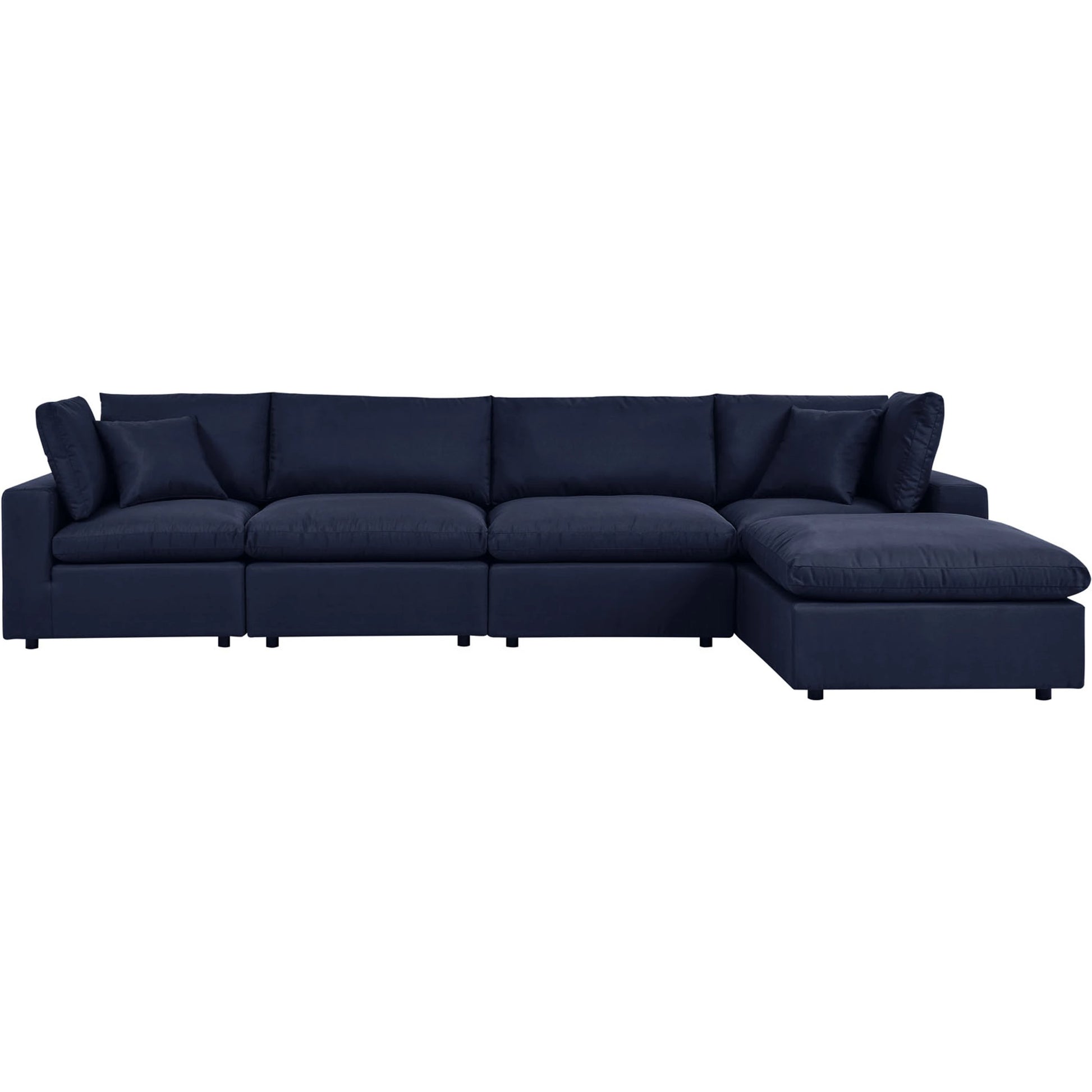 Wheatland 5-Piece Sectional Sofa by Evans & Londeen in charcoal. Made from seat cushion: foam density 34kg, m3, spray bonded cotton, non-woven fabric cover, doll cotton, aluminium frame, aluminum tube in a modern style.