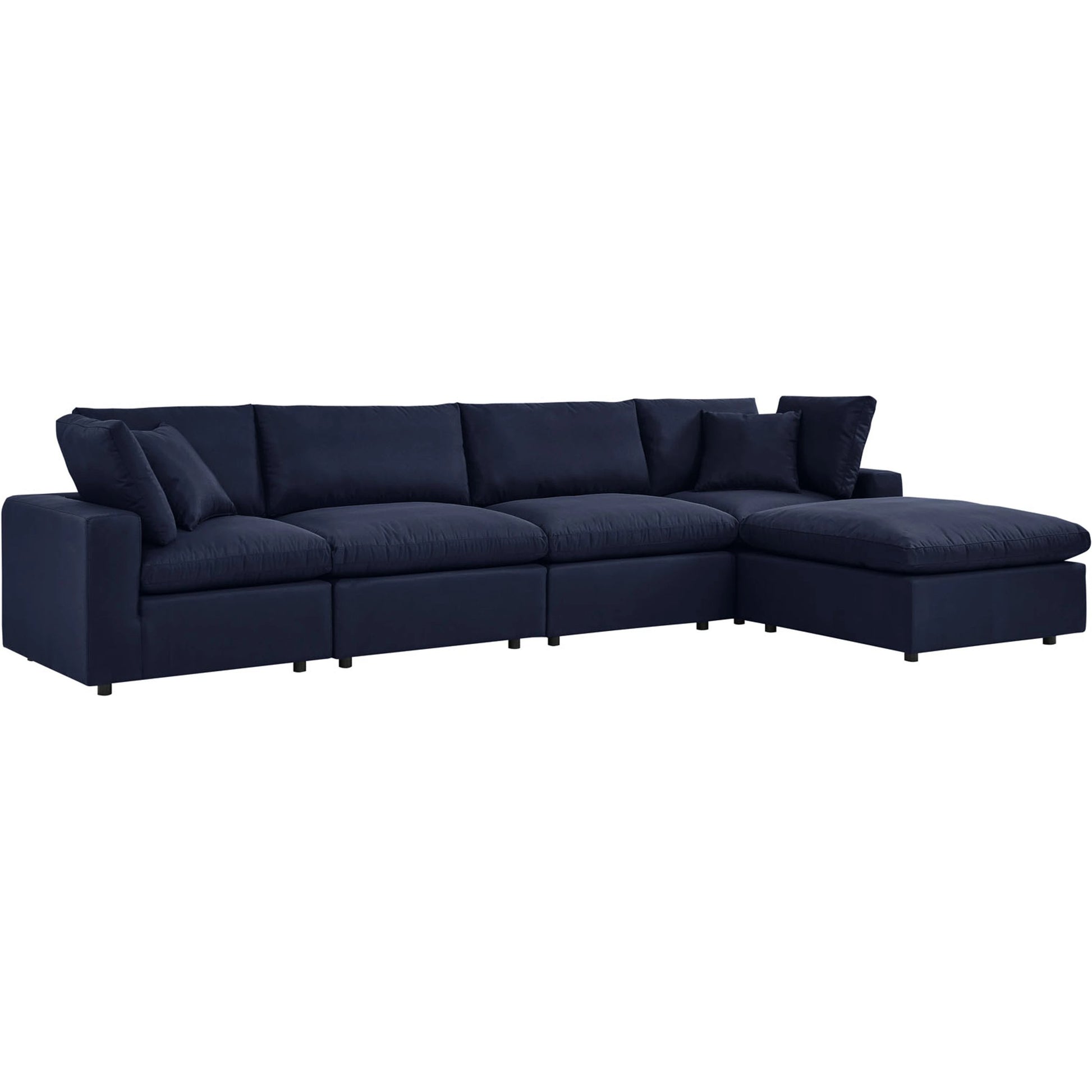 Wheatland 5-Piece Sectional Sofa by Evans & Londeen in charcoal. Made from seat cushion: foam density 34kg, m3, spray bonded cotton, non-woven fabric cover, doll cotton, aluminium frame, aluminum tube in a modern style.