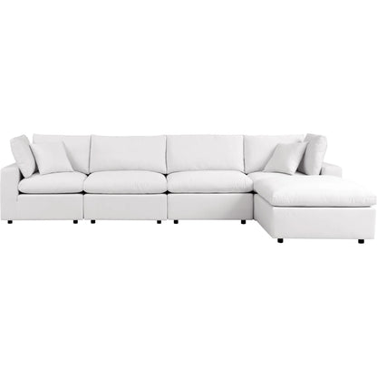 Wheatland 5-Piece Sectional Sofa by Evans & Londeen in charcoal. Made from seat cushion: foam density 34kg, m3, spray bonded cotton, non-woven fabric cover, doll cotton, aluminium frame, aluminum tube in a modern style.