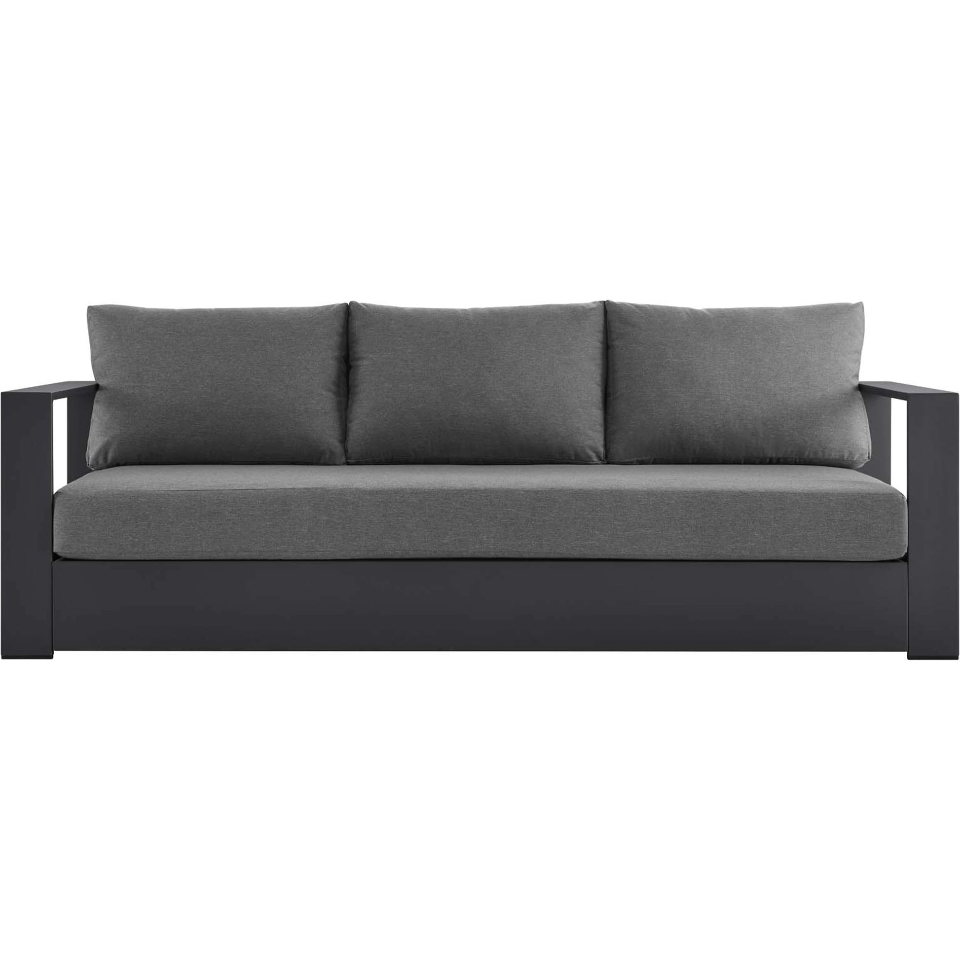 Conejos Powder-Coated Aluminum Sofa by Evans & Londeen. Made from seat cushion: foam density 30kgs, m3, seat front is covered by 20mmt spraying bonded wadding in a modern style.