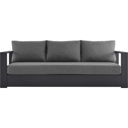 Conejos Powder-Coated Aluminum Sofa by Evans & Londeen. Made from seat cushion: foam density 30kgs, m3, seat front is covered by 20mmt spraying bonded wadding in a modern style.