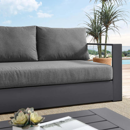 Conejos Powder-Coated Aluminum Sofa by Evans & Londeen. Made from seat cushion: foam density 30kgs, m3, seat front is covered by 20mmt spraying bonded wadding in a modern style.
