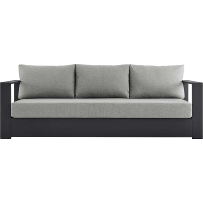 Conejos Powder-Coated Aluminum Sofa by Evans & Londeen. Made from seat cushion: foam density 30kgs, m3, seat front is covered by 20mmt spraying bonded wadding in a modern style.